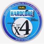 デュエル/DUEL ハードコアX4 200m 0.4, 0.5, 0.6, 0.8, 1, 1.2, 1.5, 2号 4本組PEライン 国産日本製(メール便対応)