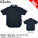 (7)[ Medama товар ] Gamakatsu GM3636 (L| черный ) рубашка-поло ( Crown выпуск * длинный длина ) ( рыбалка одежда ) /GM-3636 /Gamakatsu [Σ01]