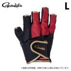 【取り寄せ商品】 がまかつ GM7296 (ブラック×レッド／L) エルゴグリップグローブ(5本切/ハーフショート) (手袋・グローブ) /Gamakatsu /(c)