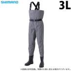 【取り寄せ商品】 シマノ FF-022U (サイズ：3L) DS3ウェーダー (チェストハイ・カットフェルトソール) (グレー) /(c) 【Σ01】