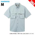 【目玉商品】 シマノ SH-020W (M／ブルー) プレステージシャツ ショートスリーブ (フィッシングウェア／2023年春夏モデル) /23SS /(5) 【Σ01】