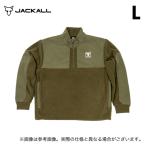 ジャッカル ダブルフェイスフリースP/O (オリーブ／L) (フィッシングウェア／2024年秋冬モデル) /24AW /(5) 【Σ01】