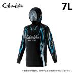 [ приобретенный товар ] Gamakatsu GM3736 (7L| черный × голубой ) 2WAY принт Zip рубашка f-ti( рыбалка одежда ) /Gamakatsu /(c) [Σ01]