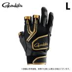 【取り寄せ商品】 がまかつ GM7305 (L／ブラック×ゴールド) トーナメントグローブ(3本切) (手袋・グローブ／2025年春夏モデル) /3本カット /25SS /(c) 【Σ01】