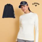 ショッピング半額以下 キャロウェイ ゴルフウェア C24233204 メタリックロゴ 長袖 モックネック シャツ （レディース）