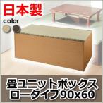 【日本製】畳ユニットボックス　ロータイプ90x60ナチュラル