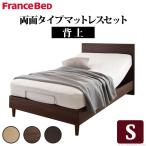 電動ベッド リクライニング シングル 電動リクライニングベッド 〔グリフィン〕 シングルサイズ 1モーター 両面タイプマットレスセット マットレス付