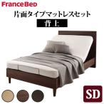 電動ベッド リクライニング セミダブル 電動リクライニングベッド 〔グリフィン〕 セミダブルサイズ 1モーター 片面タイプマットレスセット マットレス