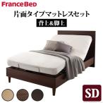 電動ベッド 2モーター セミダブル 電動リクライニングベッド 〔グリフィン〕 セミダブルサイズ 2モーター 片面タイプマットレスセット リクライニング