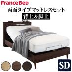 電動ベッド 2モーター セミダブル 電動リクライニングベッド 〔グラディス〕 セミダブルサイズ 2モーター 両面タイプマットレスセット フランスベッド