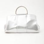 COOCO（クーコ）メタルハンドルアオポケット付き2WAYバッグ レザー風 レザー調 肩掛け フォーマル 高級感 シンプル