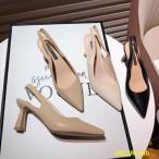  формальный po Inte dotu casual ходить на работу каблук одноцветный лето офис весна sling задний простой обувь женский OL обувь 