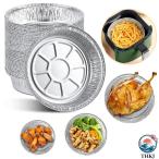  aluminium кастрюля одноразовый круг кастрюля прямой огонь aluminium тарелка усиленный . толщина жаростойкий ramen udon один человек кастрюля жарение клубень BBQ кемпинг уличный печь кулинария для товары для кухни диаметр 8 дюймовый 20 листов 