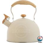  чайник teapot дудка дуть .... горячая вода ... большая вместимость 2.5L модный IH? газ соответствует из нержавеющей стали дерево style изоляция руль l еда комплектация три цвет развитие дудка имеется звук . извещение теплоизоляция 