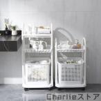 新入荷ランドリーワゴン スリム ランドリー ラック バスケット 収納 キャスター付き 洗濯ラック 洗濯かご 新生活 ランドリーバスケット