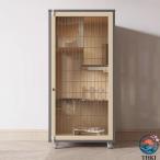  кошка для клетка большой кошка для клетка из дерева много ступенчатый "дышит" металлический дверь освещение имеется свободно . ввод возможность колесо имеется кошка для house для помещений кошка для bed кошка для Space (60*60*120cm)