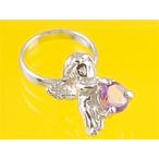 エンジェルベビーリング K14ホワイトゴールド アメジスト