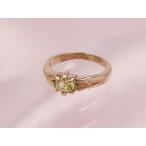  драгоценности детское кольцо K10 розовое золото оливин 