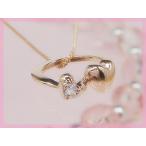  печать возможен двойной Heart . Be кольцо K10 розовое золото аквамарин колье цепочка имеется 