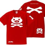 ドクロおもしろブタTシャツ半袖ぶた...