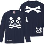 ドクロおもしろパンダTシャツ長袖ぱ...