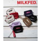 ミルクフェド MILKFED. EMBROIDERED BAR PASS HOLDER バーロゴ パスケース サイフ 小銭入れ ボックスロゴ バッグ カバン 通勤 通学 レディース ブランド