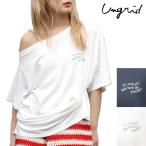 Ungrid アングリッド レディース ワンショルロゴビッグTee 半袖Tシャツ ロゴT ワンショルダー ビッグT 112632751701