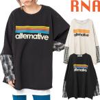 RNAa-ruene-M2765 фланель комбинированный BIG тянуть over тренировочный футболка Layered способ do King большой Silhouette Vintage женский 