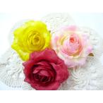 コサージュ＆ヘアクリップ2WAY 完成品 ソフトローズ大(1個) 花飾り 造花