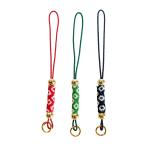 根付紐 ちりめん 丸カン付き 「鹿の子」（1本）