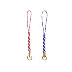 根付紐 カツラ付 丸カン付 江戸古代（赤白 紫白） ちりめん細工や手作りフィギュアに和風携帯ストラップ金具