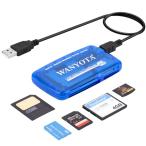 WANYOTAスマートメディアカードリーダーライター、オールインワンUSBユニバーサルマルチカードアダプター、スマートメディア、xD、SD、UHS-
