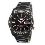 SEIKO セイコー5 自動巻き腕時計 黒い稲妻 SZEN008 逆輸入 海外モデル メンズ カレンダー 機械式 オールブラック 黒 5気圧防水 裏スケ ファミリー・ライフ