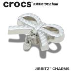  Crocs crocs[ аксессуары jibbitzji Bit'z ]Shoelry6 //White and Gold Bow SMT Gem/ белый & Gold лента SMTjeml10017865