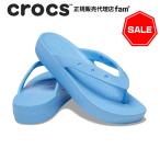 クロックス crocs【レディース サンダル】Classic Platform Flip W/クラシック プラットフォーム フリップ/オキシゲン|##
