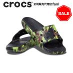 ショッピングSALE品 クロックス crocs【メンズ レディース サンダル】Classic Crocs Spray Camo Slide/クラシック クロックス スプレイ カモ スライド/ブラック｜##