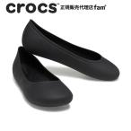 ショッピングCROCS クロックス crocs【レディース サンダル】Brooklyn Flat /ブルックリン フラット /ブラック｜●