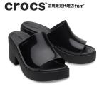 ショッピングCROCS クロックス crocs【レディース サンダル】Brooklyn Slide Shine Heel /ブルックリン スライド シャイン ヒール/ブラック｜##