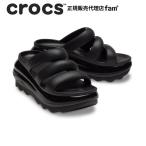 ショッピングクロックス クロックス crocs【メンズ レディース サンダル】Mega Crush Triple Strap/メガ クラッシュ トリプル ストラップ/厚底/ブラック｜☆