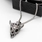  колье мужской женский корова Skull head bo-n...tsuno венецианский цепь серебряный подвеска симпатичный дизайн оборудование орнамент 