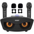 ショッピングカラオケ カラオケマイク スピーカーマイクセット サウンドカード（男の声/女の声/子供の声）付きカラオケ機器