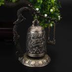 YXYOL ドラゴン時計の装飾品、ラッキー中国仏教彫刻像蓮の寺院ローン真鍮銅仏鐘合金中国ベル装飾銅の龍
