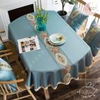 テーブルクロス テーブルカバー 楕円形 防水 撥水加工 耐熱 汚れ防止 テーブルマット 北欧 花柄 おしゃれ インテリア用品 家庭用 4人掛け 6人掛け 防塵 洗える
