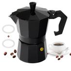直火式エスプレッソメーカー 6Cup 300ml 大容量 モカポット アルミコーヒーメーカー コーヒー マキネッタアウトドア キャンプ 旅行に実