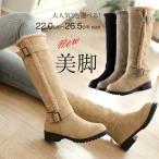ロングブーツ　裏起毛ブーツ　スエード調ブーツ　レディース　フェイクファー　ヒールブーツ　裏ボア　歩きやすい　　2019秋冬新作