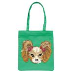 ナタリー・レテ フラッフィー・ミニ・バッグ ドッグ ツインテール犬のふわもこ刺繍ミニ・トートバッグ
