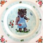 ナタリー・レテ プチ・ジュール・パリ メラミン・プレート ゴルディロックス・ブルー　3匹のクマのお母さん熊のお皿