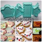 スタンプ式クッキー型4個セット★アリスのティーパーティー型