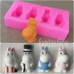  ручная работа. силикон mold!3D Moomin type свеча type мыло type aroma высокий Stone силикон type 