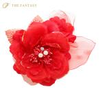 コサージュ 入学式 コサージュ フォーマル 2way ヘッドドレス 桜 コサージュ 赤 花 結婚式 髪飾り fh19160rd